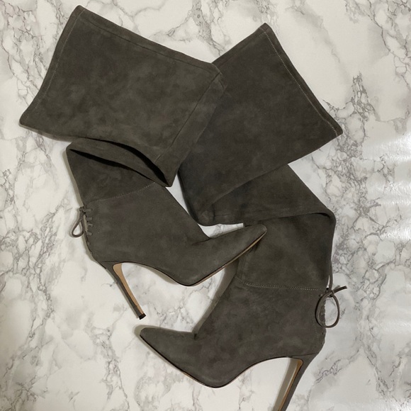 Pour La Victoire Caterina Suede Over the Knee Pointed Stiletto Boots Women’s 6 - Picture 7 of 9